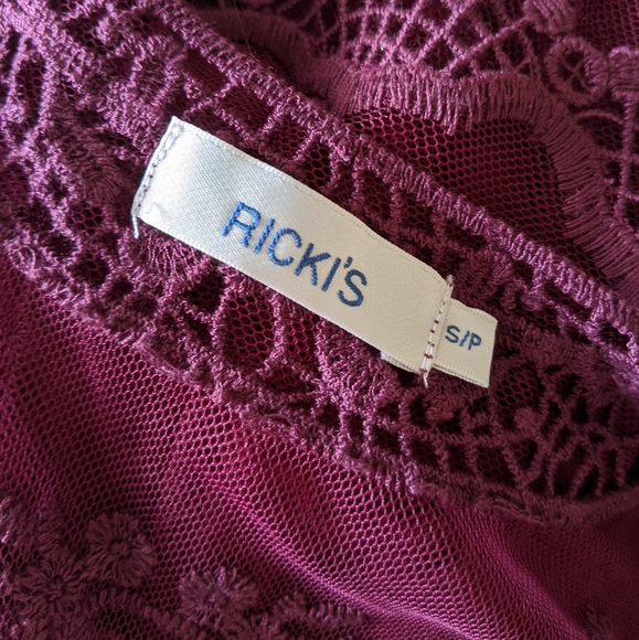 Ricki's Purple Lace Boho Top - Picture 6 of 6